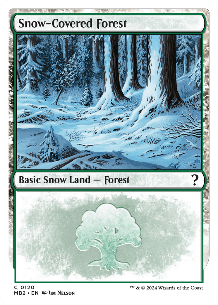 Snow-Covered Forest (White Border) [Mystery Booster 2] | Game Master's Emporium (The New GME)