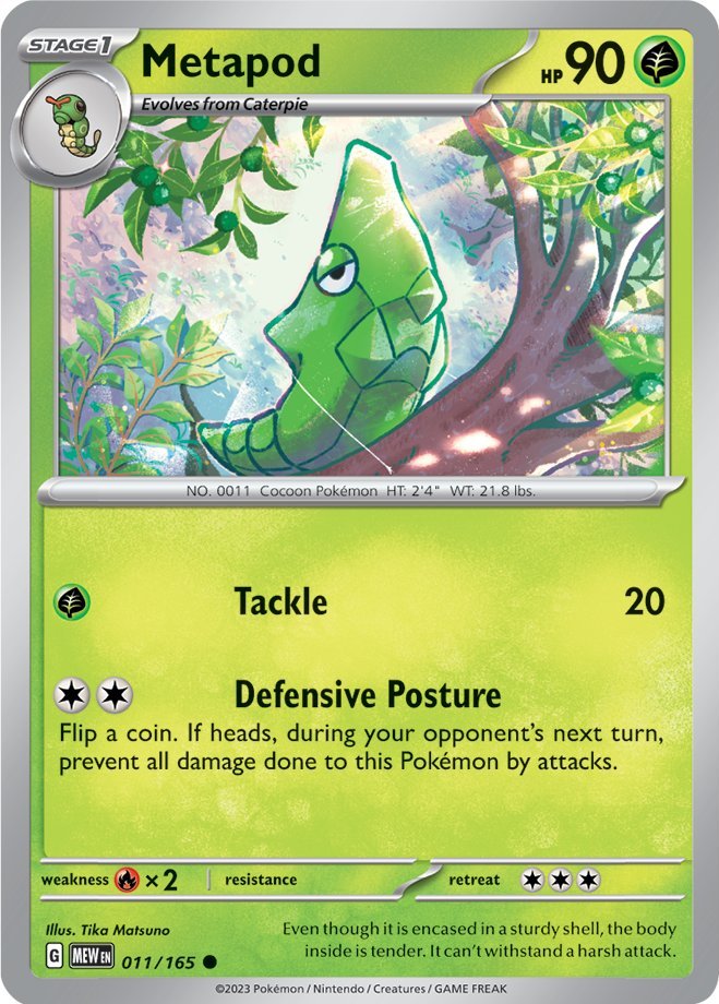 Metapod (011/165) [Scarlet & Violet 151] | Game Master's Emporium (The New GME)