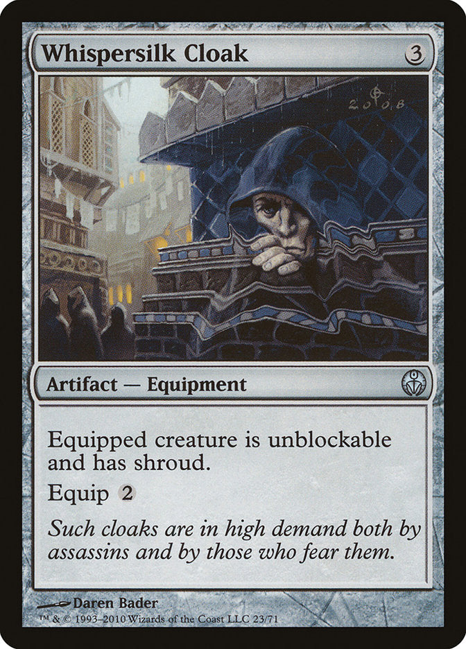 Whispersilk Cloak [Duel Decks: Phyrexia vs. the Coalition] | Game Master's Emporium (The New GME)