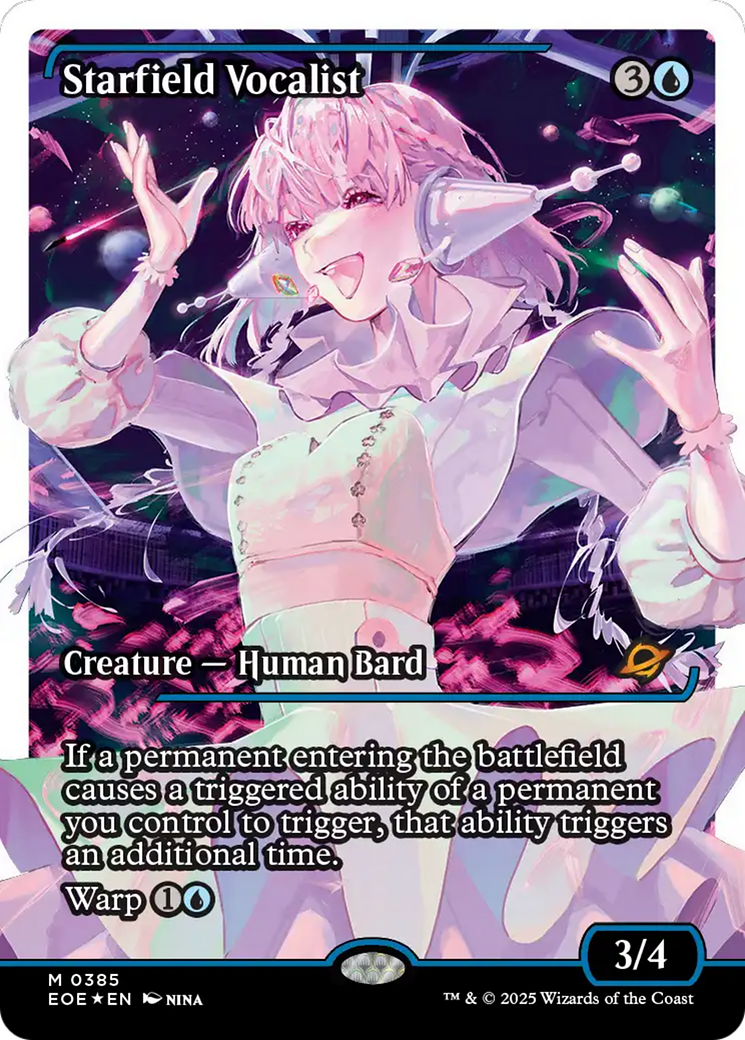Starfield Vocalist (Showcase) (Fracture Foil) [Edge of Eternities] | Game Master's Emporium (The New GME)