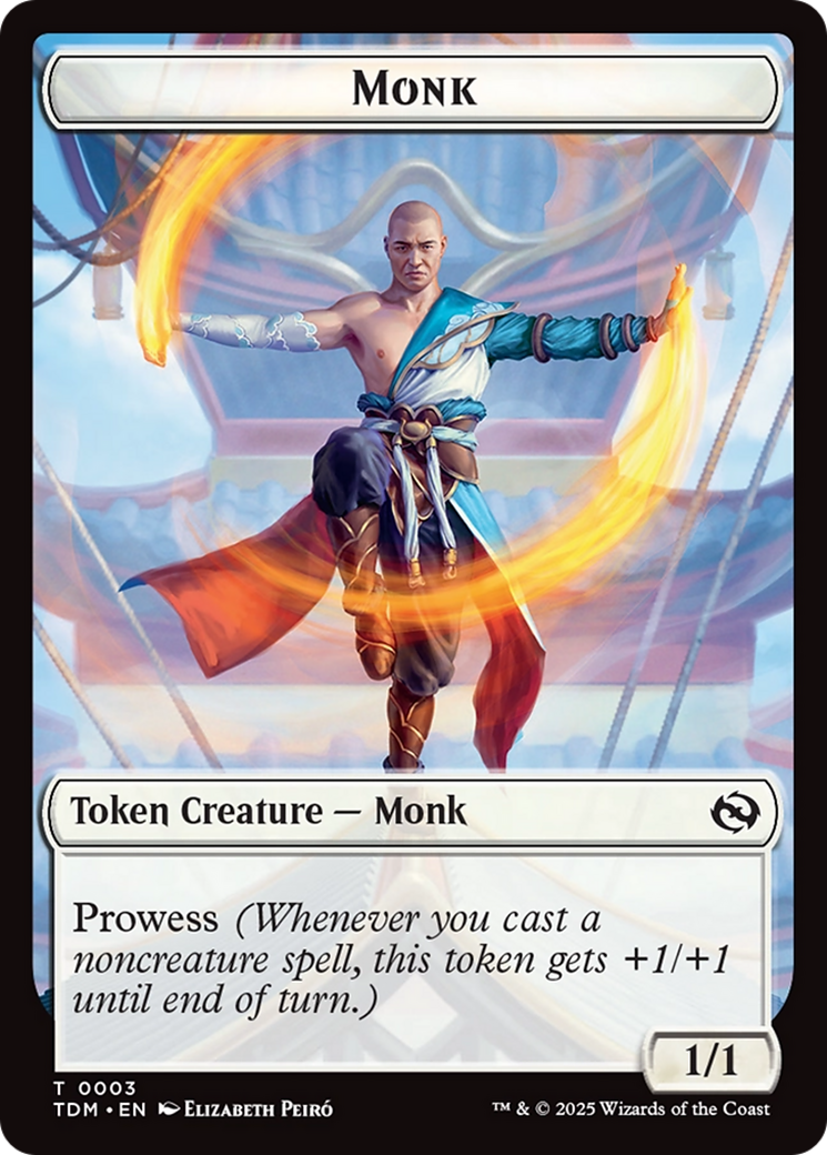 Dragon Illusion // Monk Double-Sided Token [Tarkir: Dragonstorm Commander Tokens] | Game Master's Emporium (The New GME)