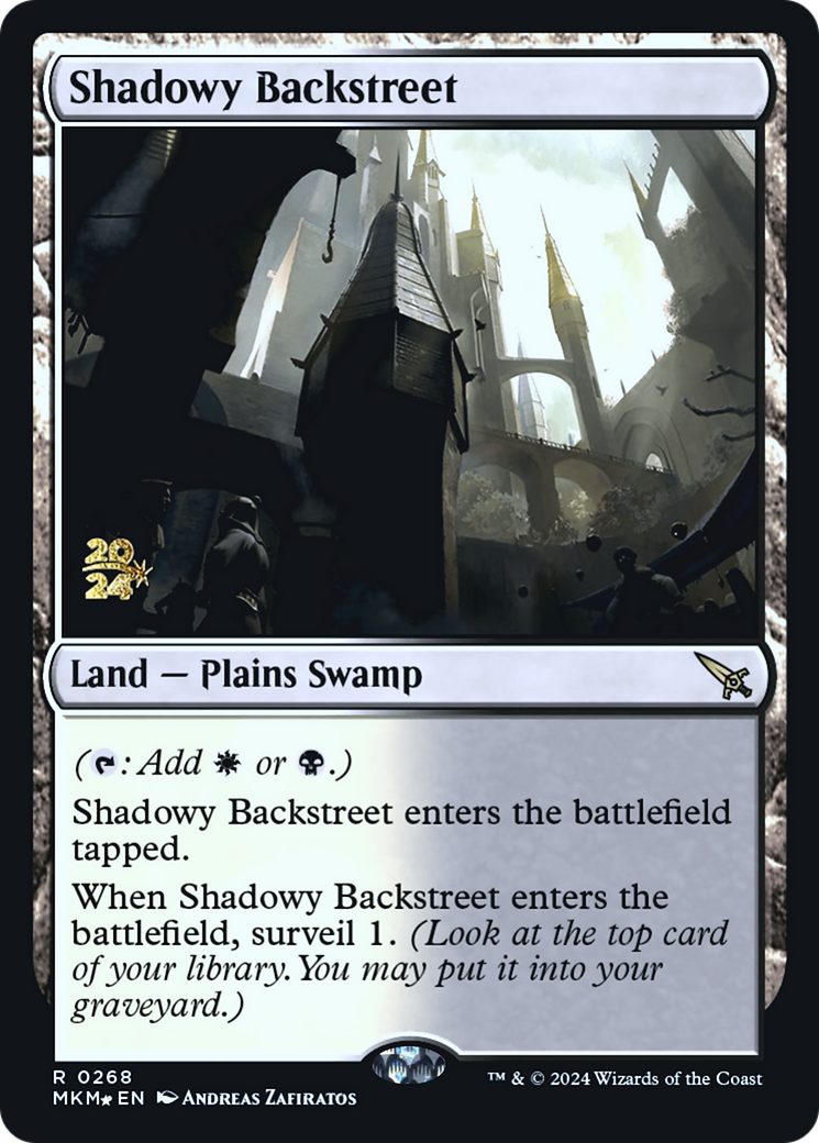 Shadowy Backstreet [Murders at Karlov Manor Prerelease Promos] | Game Master's Emporium (The New GME)