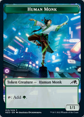 Samurai // Human Monk Double-Sided Token [Kamigawa: Neon Dynasty Tokens] | Game Master's Emporium (The New GME)
