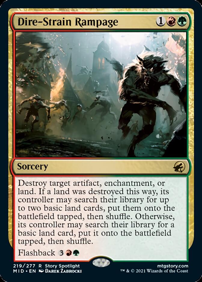 Dire-Strain Rampage [Innistrad: Midnight Hunt] | Game Master's Emporium (The New GME)