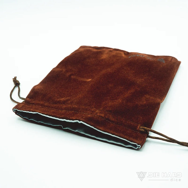 Dice Bag Brown Medium Satin-lined | Game Master's Emporium (The New GME)
