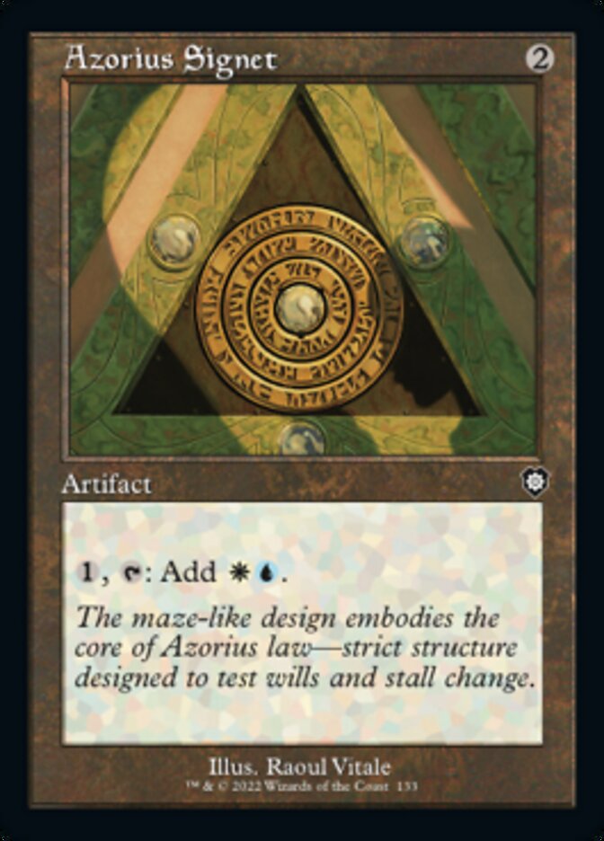 Azorius Signet (Retro) [The Brothers' War Commander] | Game Master's Emporium (The New GME)