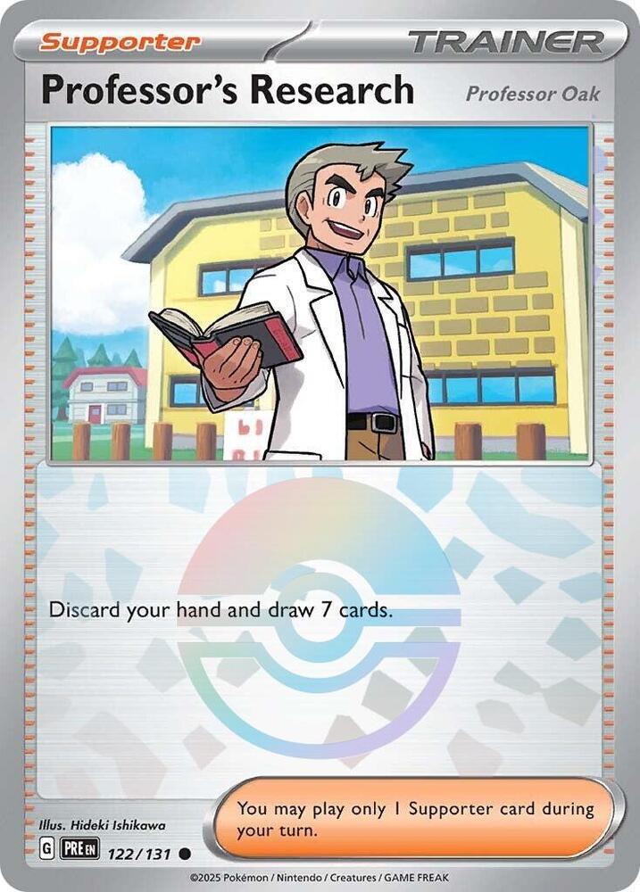 Professor's Research (122/131) [Professor Oak] (Poke Ball Pattern) [Scarlet & Violet: Prismatic Evolutions] | Game Master's Emporium (The New GME)