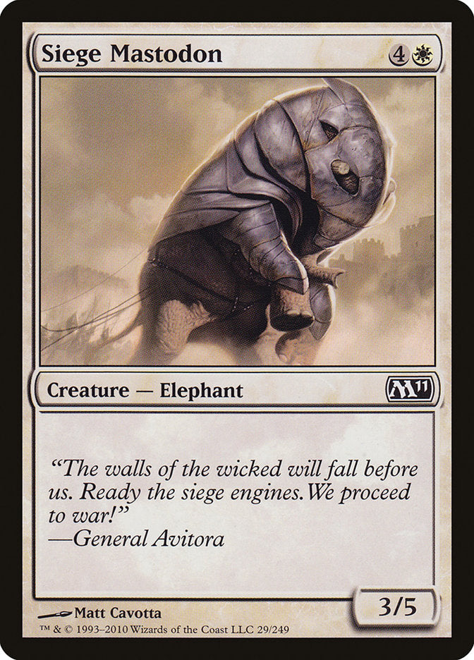 Siege Mastodon [Magic 2011] | Game Master's Emporium (The New GME)