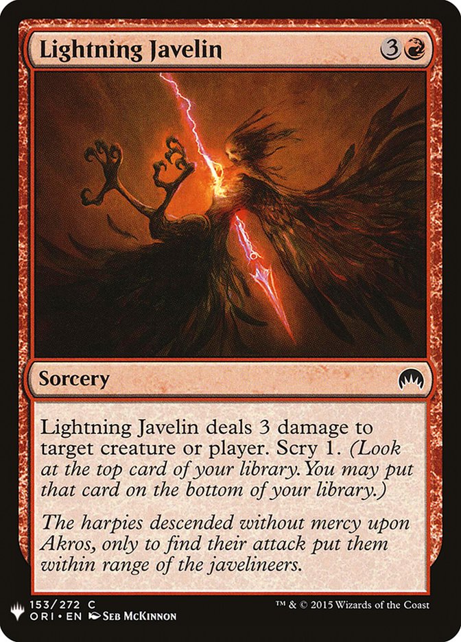 Lightning Javelin [Mystery Booster] | Game Master's Emporium (The New GME)