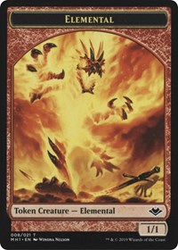 Elemental (008) // Wrenn and Six Emblem (021) Double-Sided Token [Modern Horizons Tokens] | Game Master's Emporium (The New GME)
