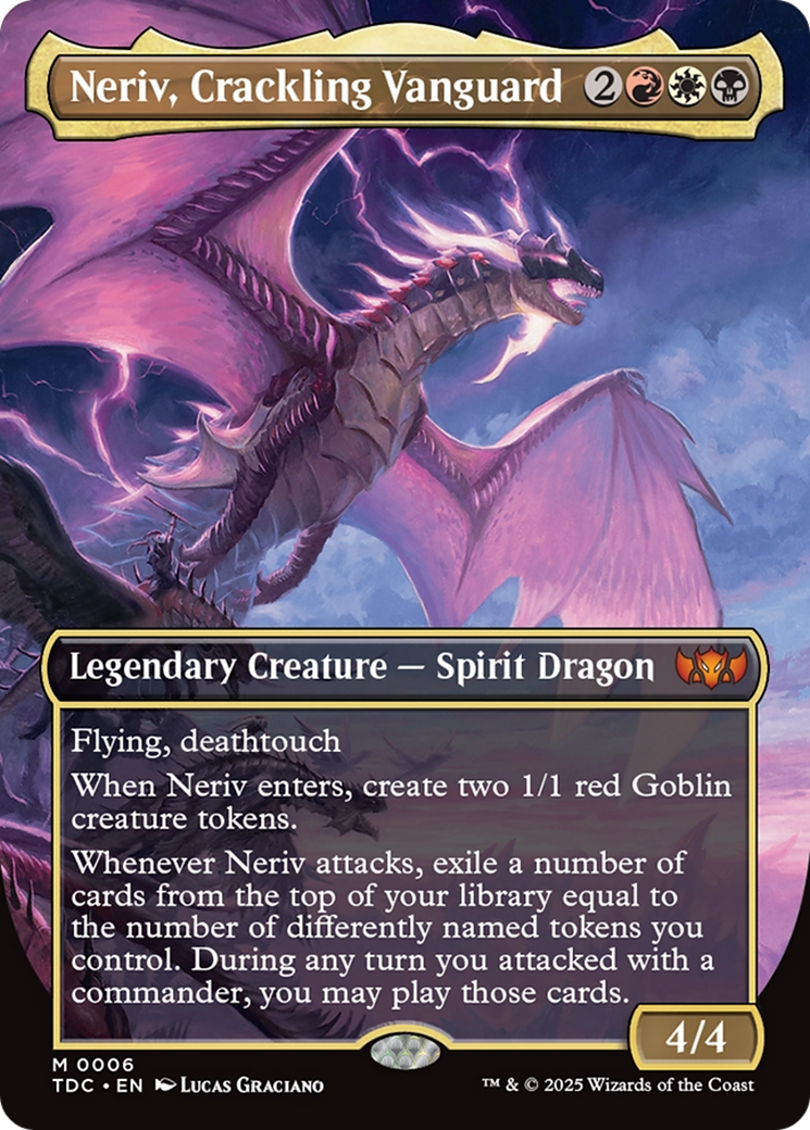 Neriv, Crackling Vanguard (Borderless) [Tarkir: Dragonstorm Commander] | Game Master's Emporium (The New GME)