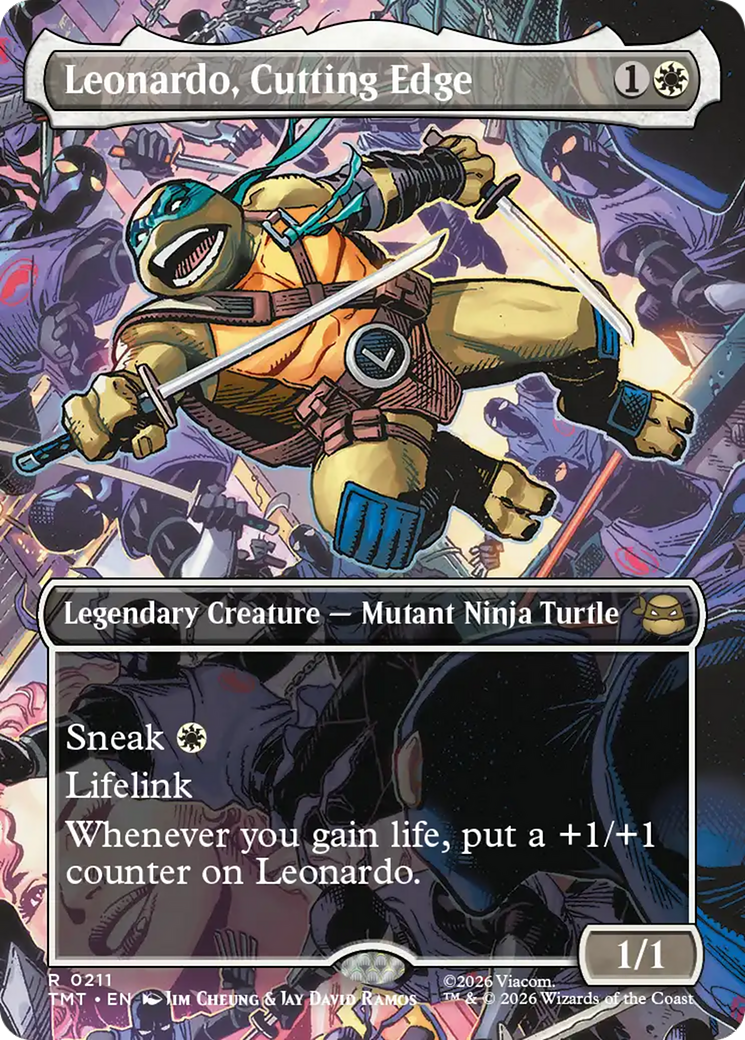 Leonardo, Cutting Edge (Borderless) [Teenage Mutant Ninja Turtles] | Game Master's Emporium (The New GME)