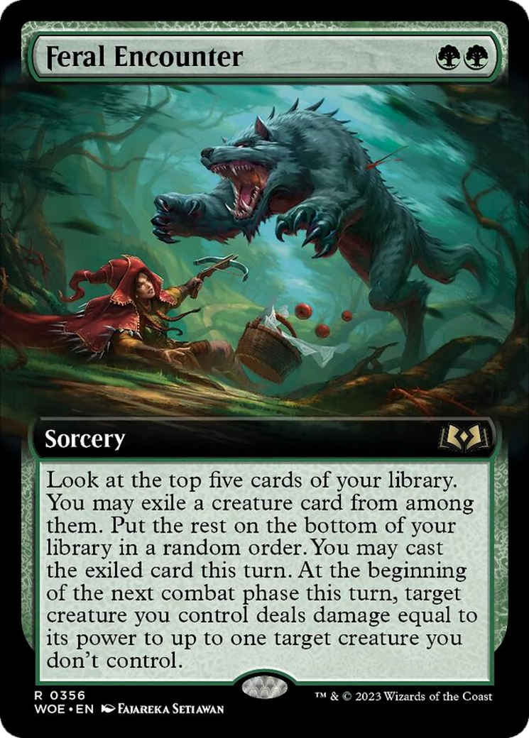 Feral Encounter (Extended Art) [Wilds of Eldraine] | Game Master's Emporium (The New GME)