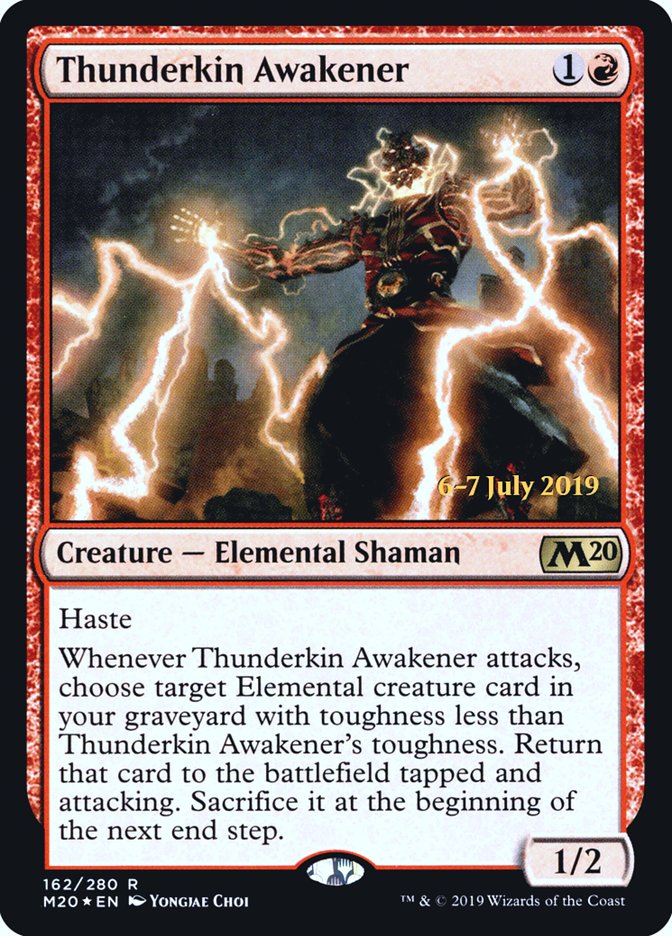Thunderkin Awakener [Core Set 2020 Prerelease Promos] | Game Master's Emporium (The New GME)
