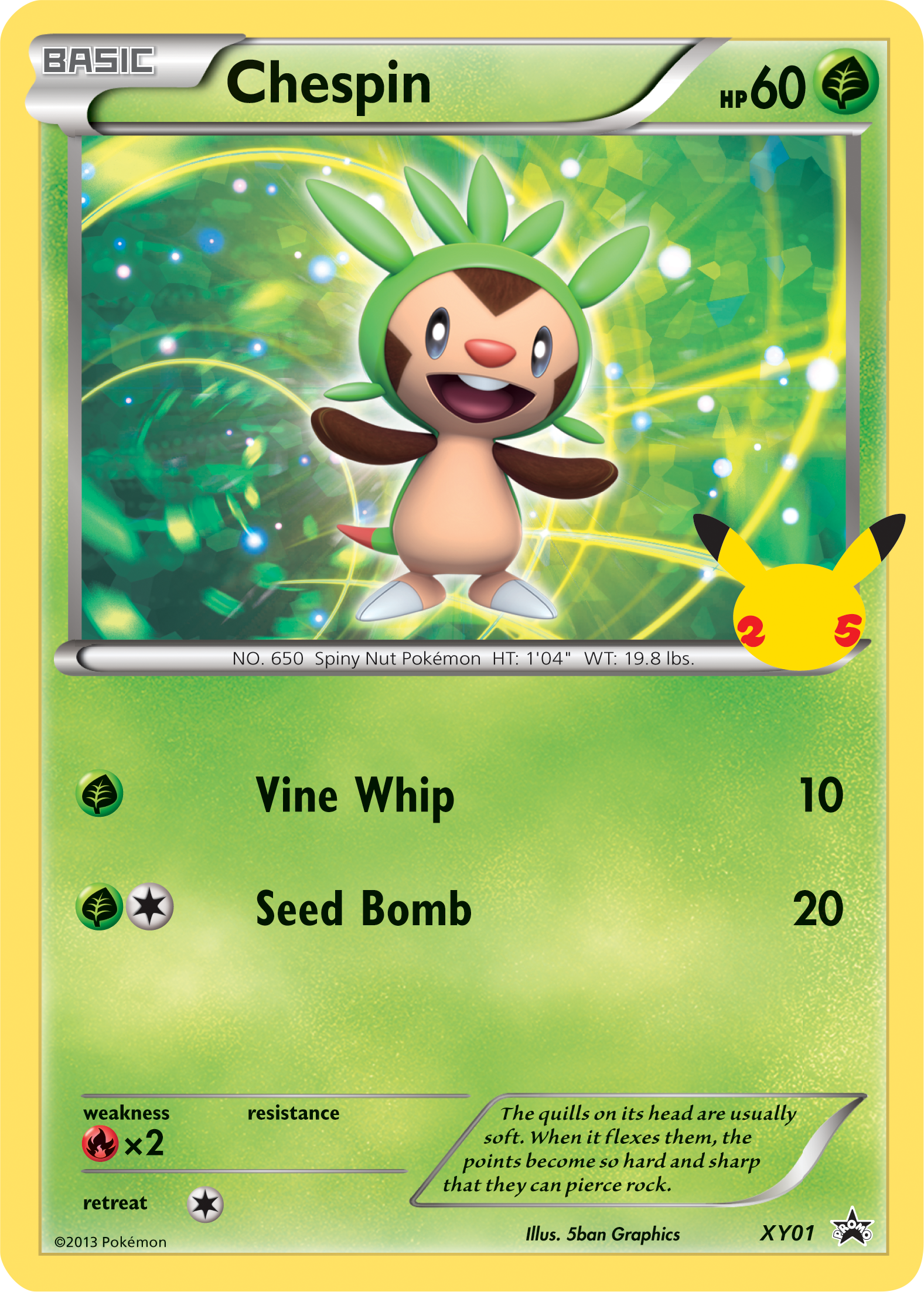 Chespin (XY01) (Jumbo Card) [First Partner Pack] | Game Master's Emporium (The New GME)