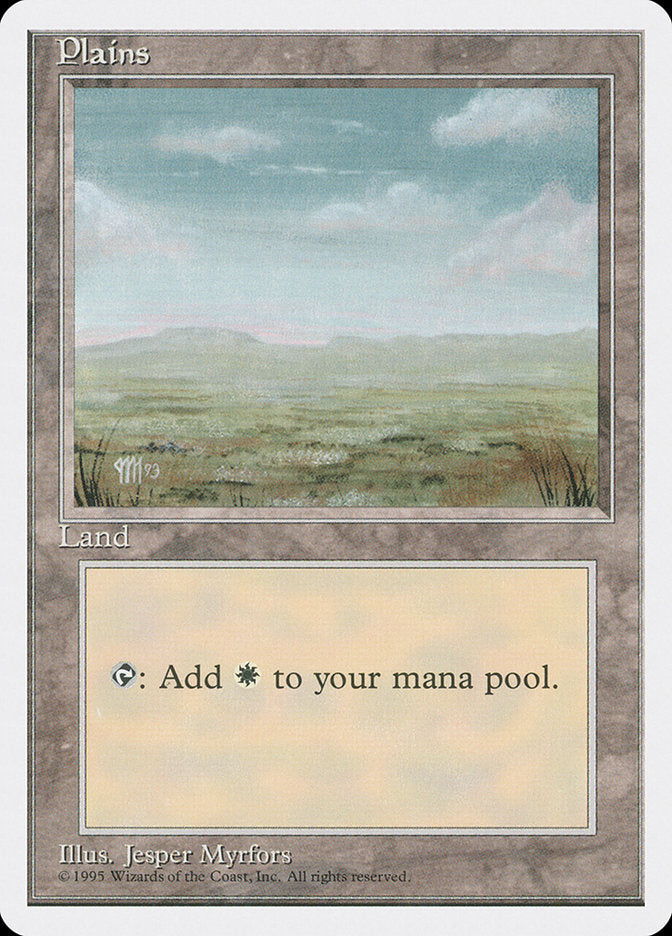 Plains (Signature on Left) [Fourth Edition] | Game Master's Emporium (The New GME)