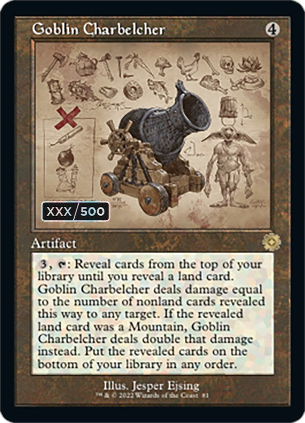 Goblin Charbelcher (Retro Schematic) (Serialized) [The Brothers' War Retro Artifacts] | Game Master's Emporium (The New GME)