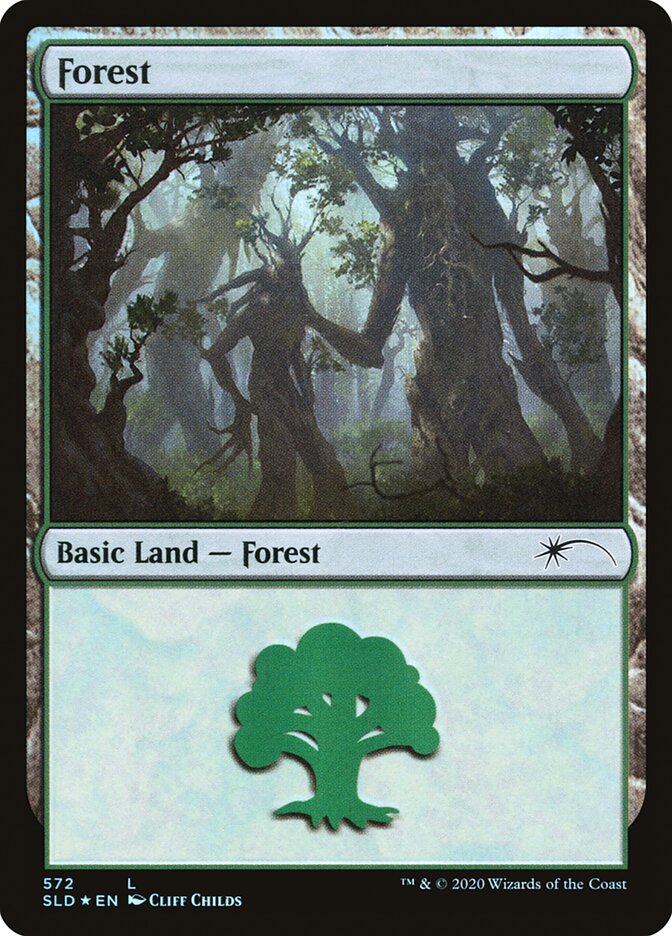 Forest (Tree Hugging) (572) [Secret Lair Drop Promos] | Game Master's Emporium (The New GME)