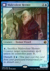 Malevolent Hermit // Benevolent Geist [Innistrad: Midnight Hunt Prerelease Promos] | Game Master's Emporium (The New GME)