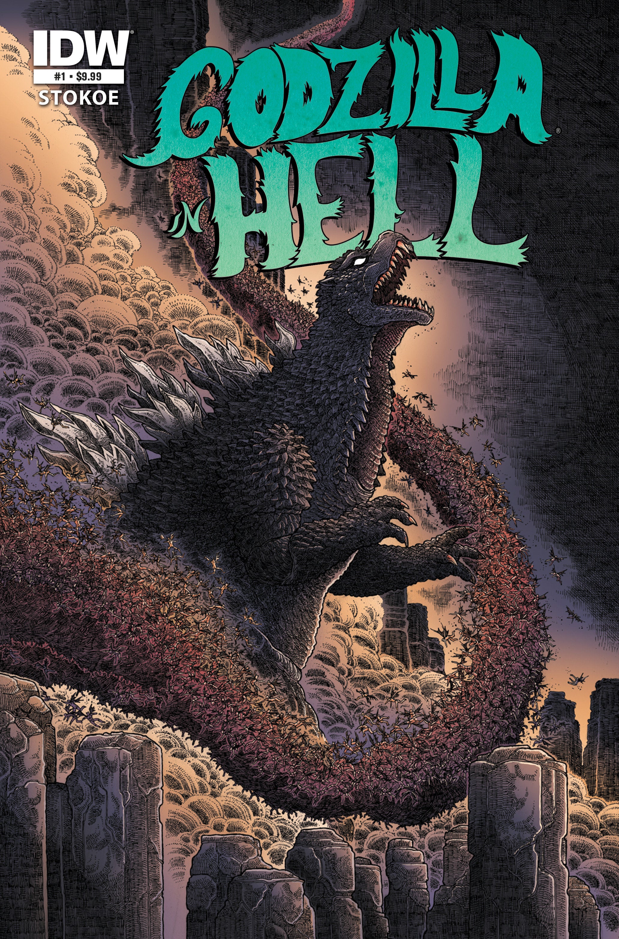 Godzilla 70th Anniversary Foil Classics: Godzilla In Hell #1 Cover A (Stokoe) | Game Master's Emporium (The New GME)