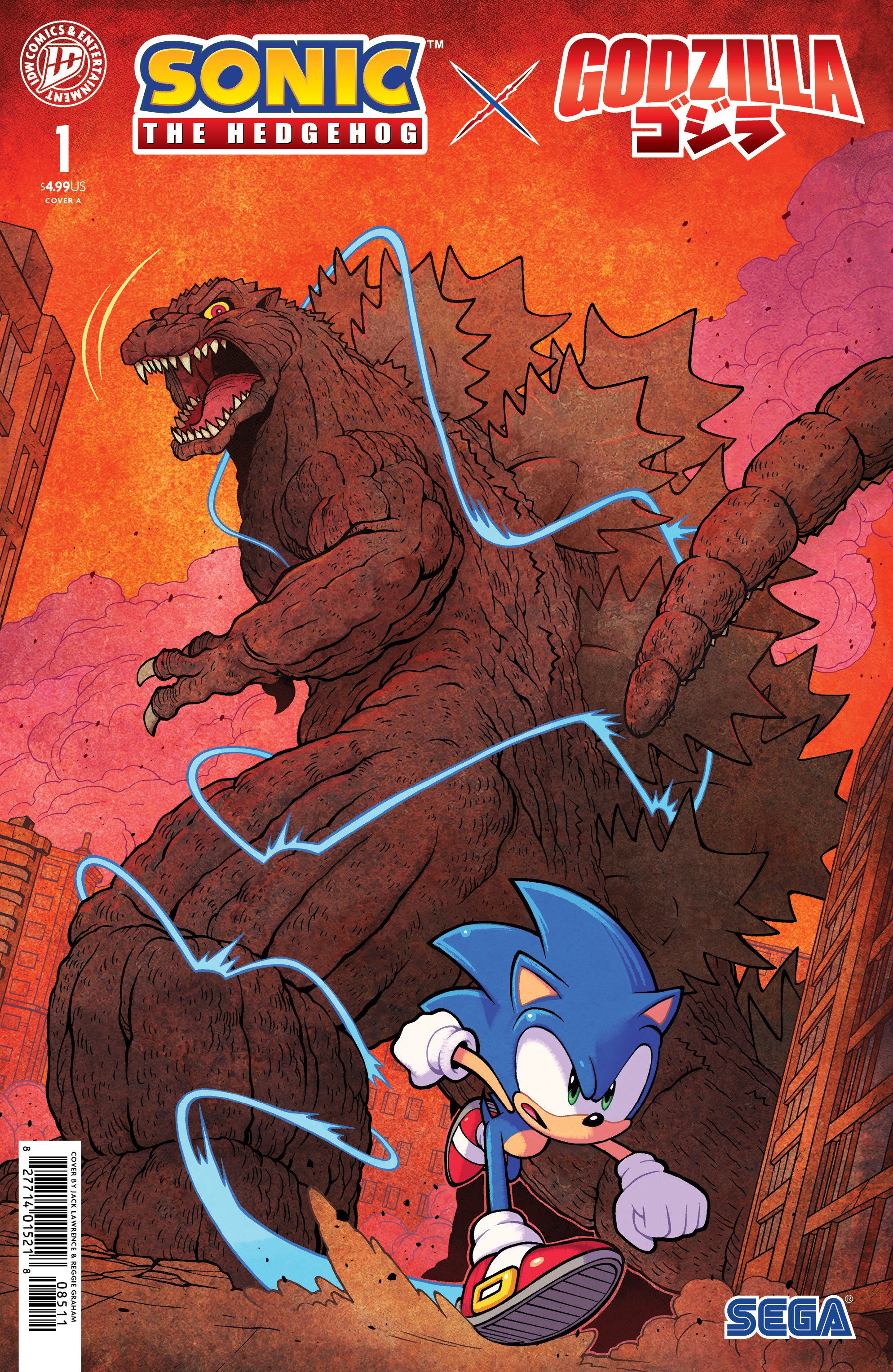 Sonic The Hedgehog X Godzilla #1 Cover A (Lawrence) | Game Master's Emporium (The New GME)