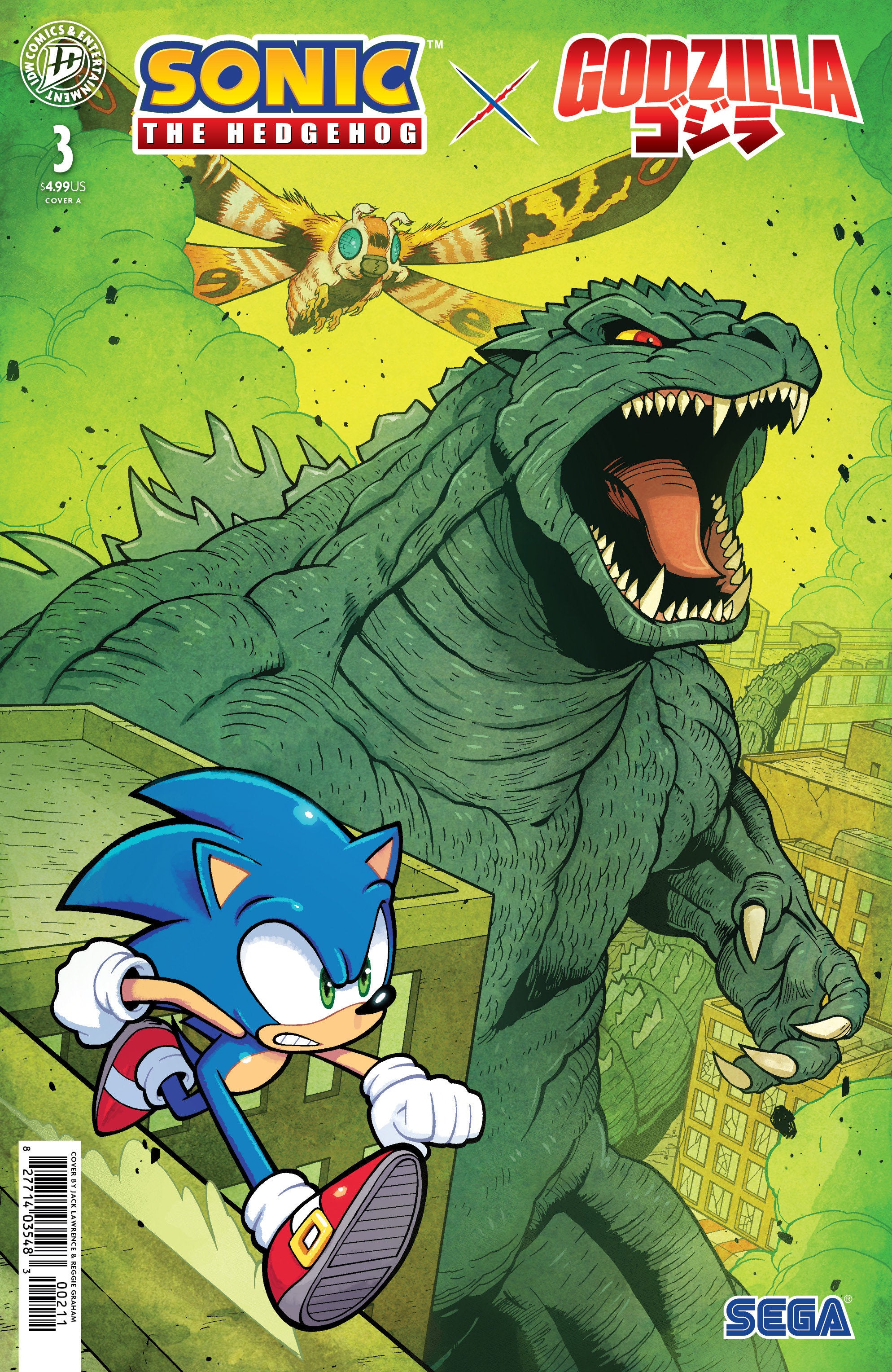 Sonic The Hedgehog X Godzilla #3 Cover A (Lawrence) | Game Master's Emporium (The New GME)
