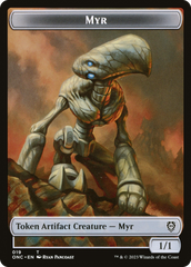 Myr // Thopter Double-Sided Token [Phyrexia: All Will Be One Commander Tokens] | Game Master's Emporium (The New GME)