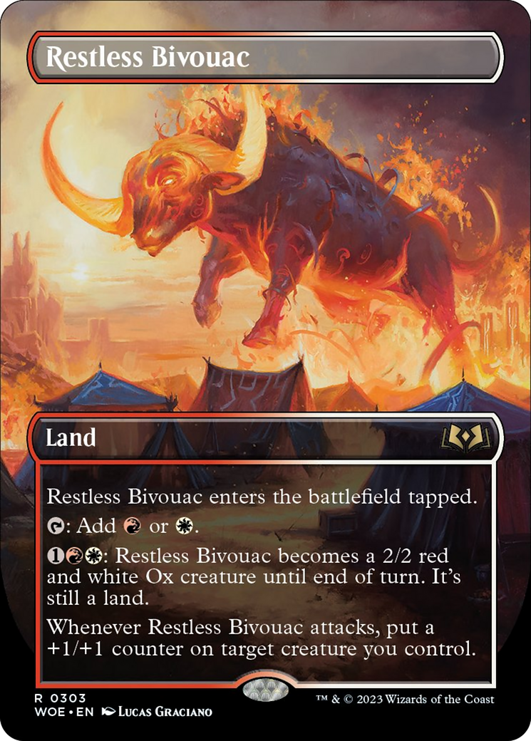 Restless Bivouac (Borderless Alternate Art) [Wilds of Eldraine] | Game Master's Emporium (The New GME)
