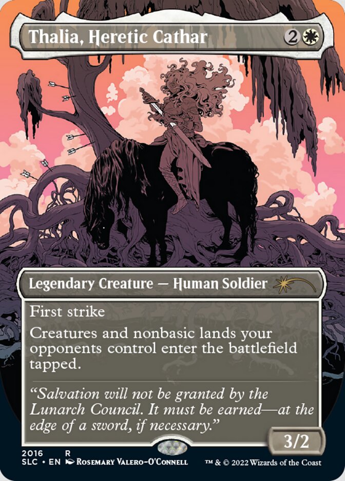 Thalia, Heretic Cathar (Borderless) [Secret Lair Countdown Kit] | Game Master's Emporium (The New GME)