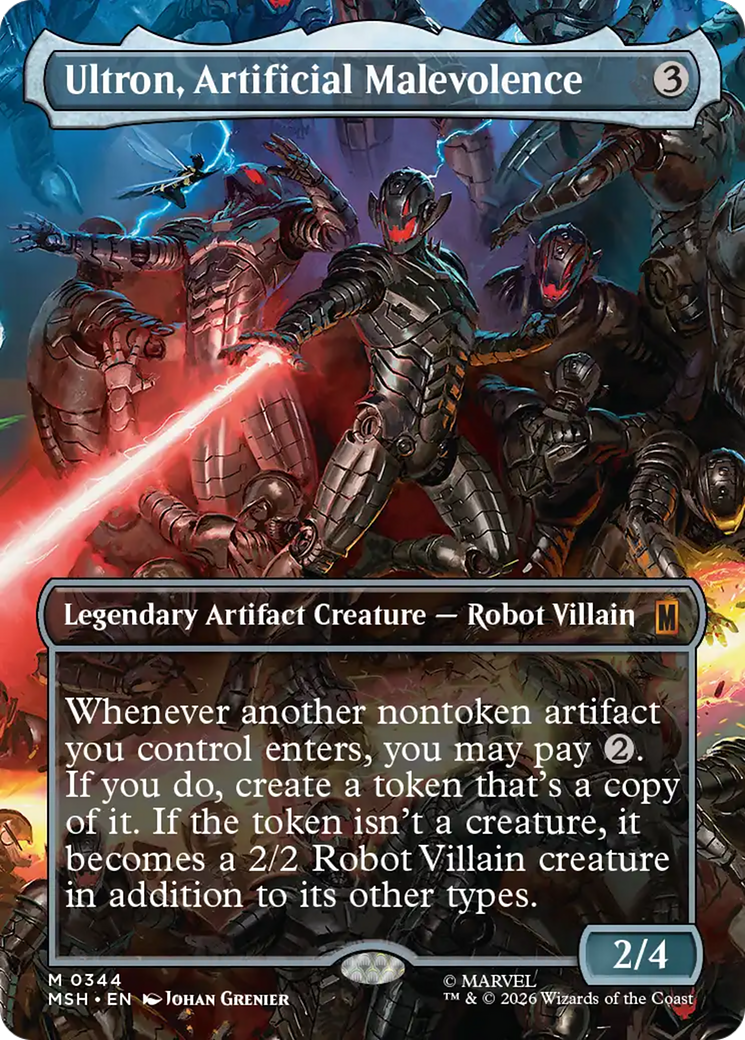 Ultron, Artificial Malevolence (Borderless) (0344) [Marvel Super Heroes] | Game Master's Emporium (The New GME)