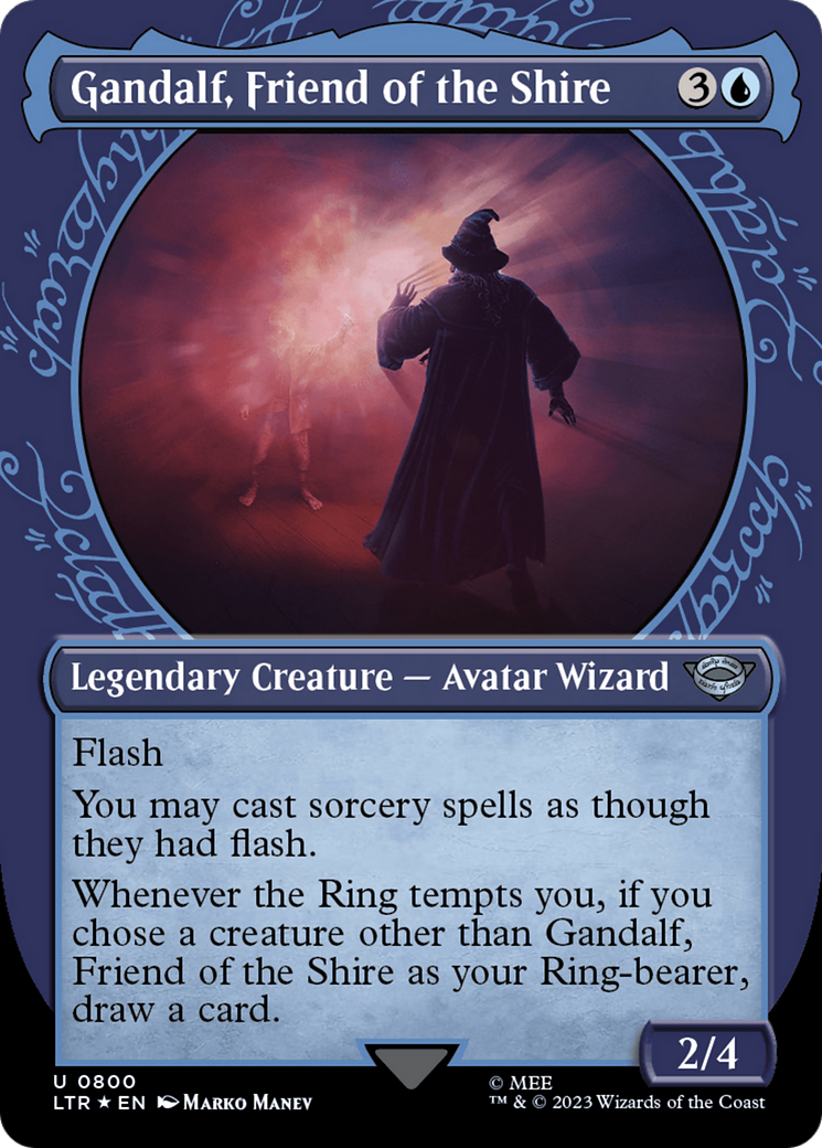 Gandalf, Friend of the Shire (Showcase) (Surge Foil) [The Lord of the Rings: Tales of Middle-Earth] | Game Master's Emporium (The New GME)