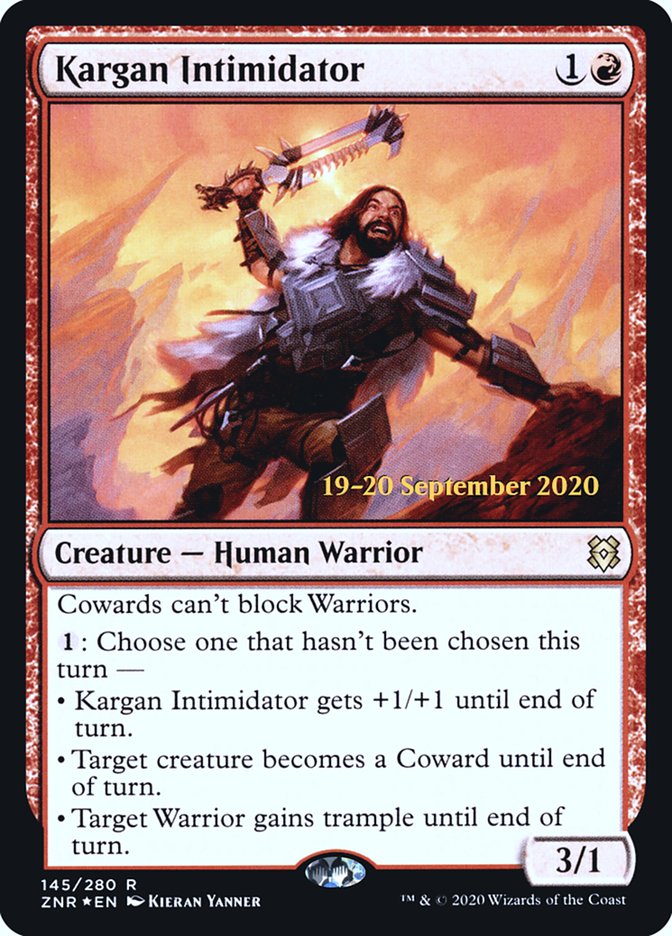 Kargan Intimidator [Zendikar Rising Prerelease Promos] | Game Master's Emporium (The New GME)