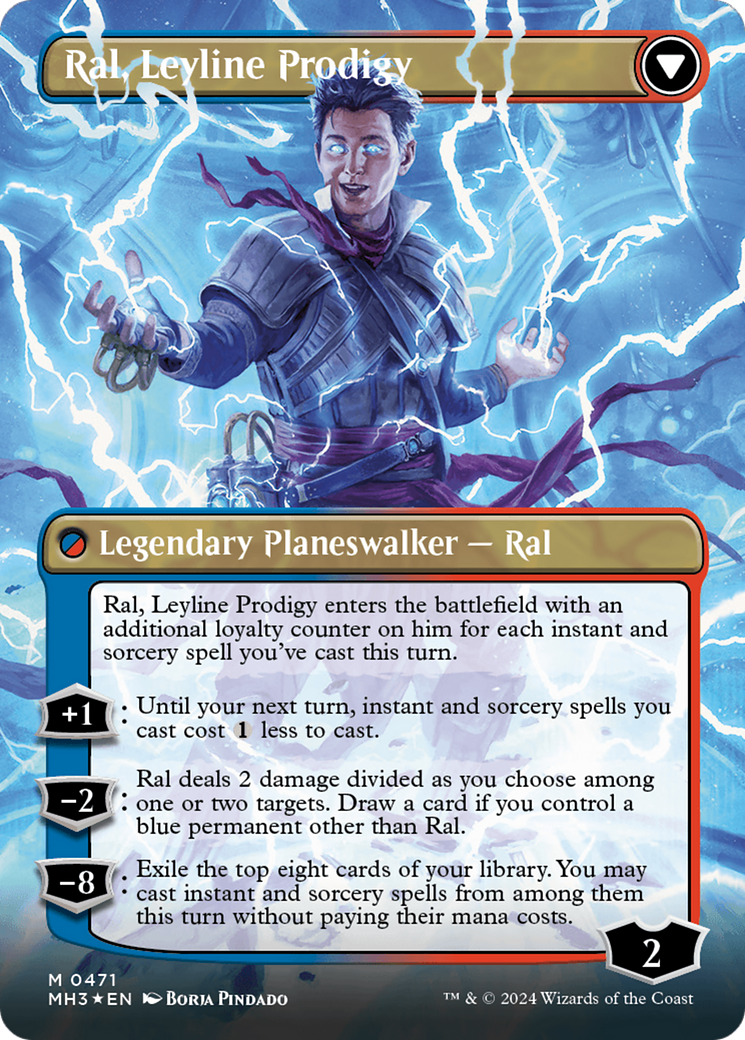 Ral, Monsoon Mage // Ral, Leyline Prodigy (Borderless) (Textured Foil) [Modern Horizons 3] | Game Master's Emporium (The New GME)