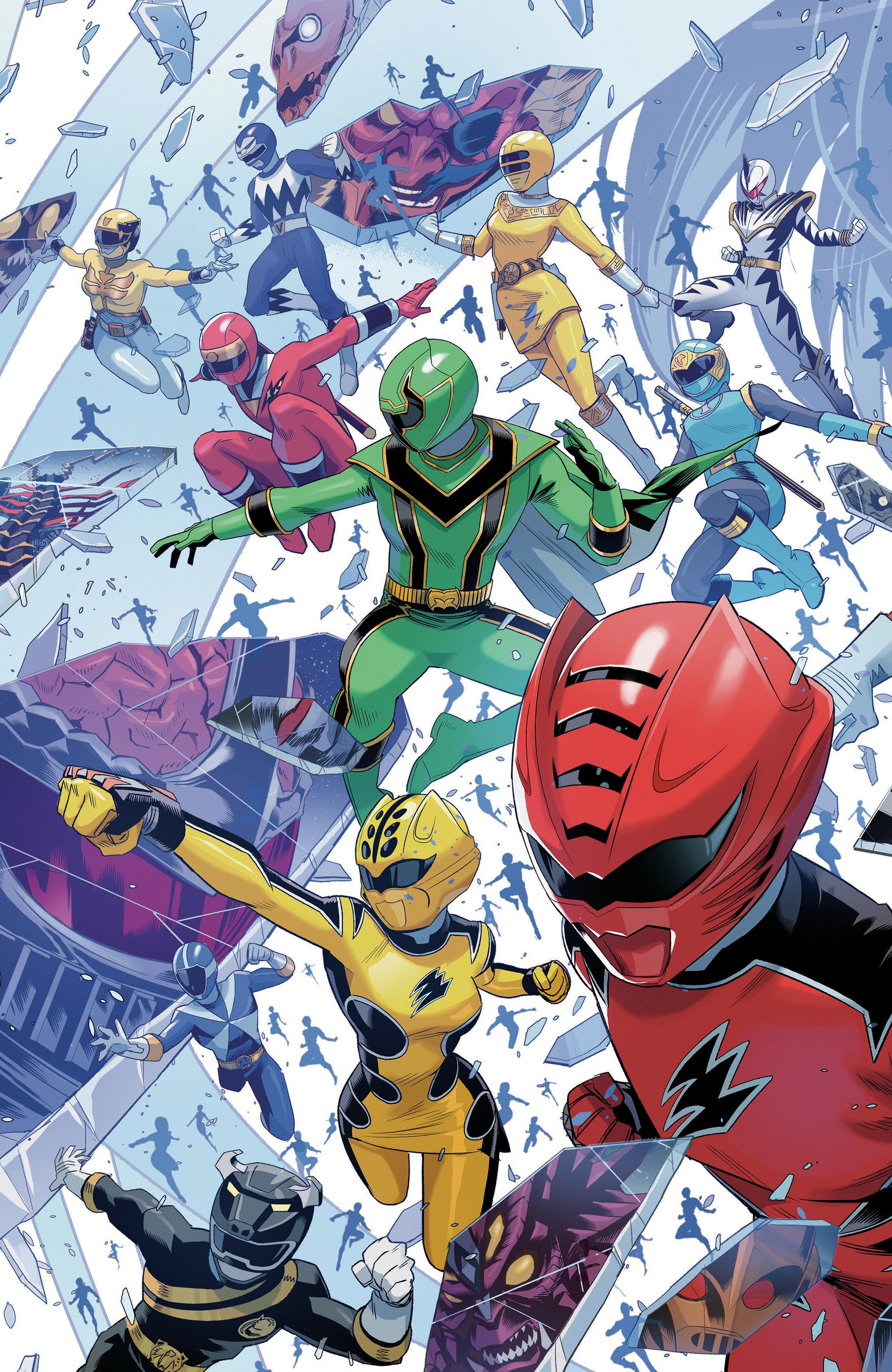 Power Rangers Unlimited #1 C Every Ranger Ever Cardstock Connecting Variant (Full Art, Zonno) | Game Master's Emporium (The New GME)