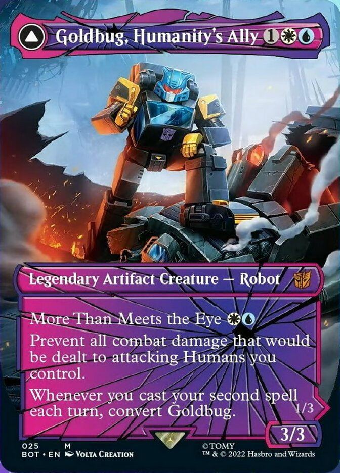 Goldbug, Humanity's Ally // Goldbug, Scrappy Scout (Shattered Glass) [Transformers] | Game Master's Emporium (The New GME)