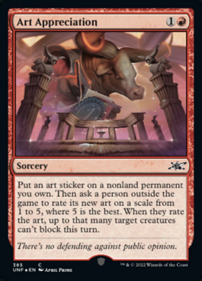 Art Appreciation (Galaxy Foil) [Unfinity] | Game Master's Emporium (The New GME)