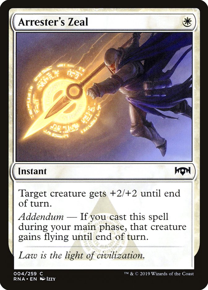 Arrester's Zeal [Ravnica Allegiance] | Game Master's Emporium (The New GME)