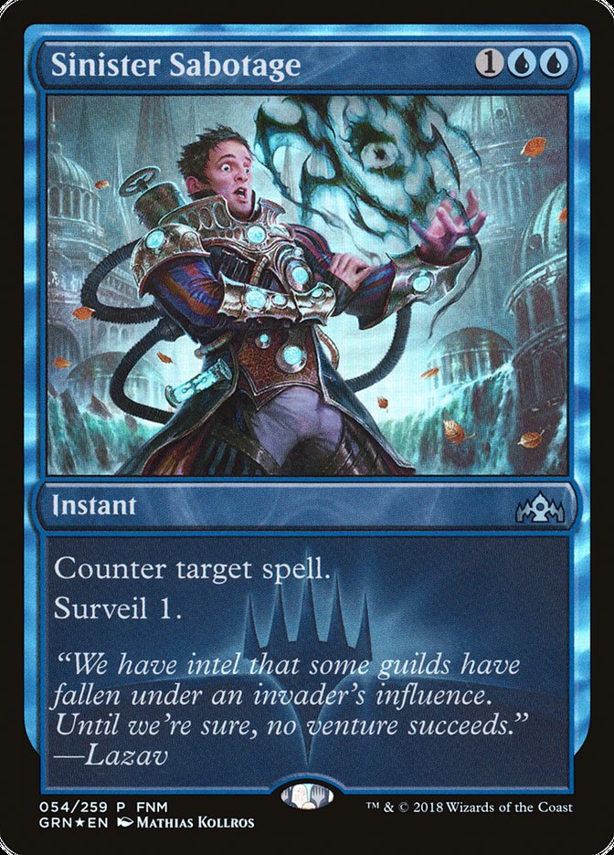 Sinister Sabotage (FNM) [Guilds of Ravnica Promos] | Game Master's Emporium (The New GME)