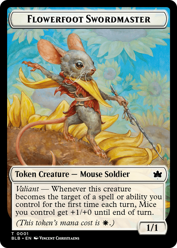 Rabbit // Flowerfoot Swordmaster Double-Sided Token [Bloomburrow Tokens] | Game Master's Emporium (The New GME)