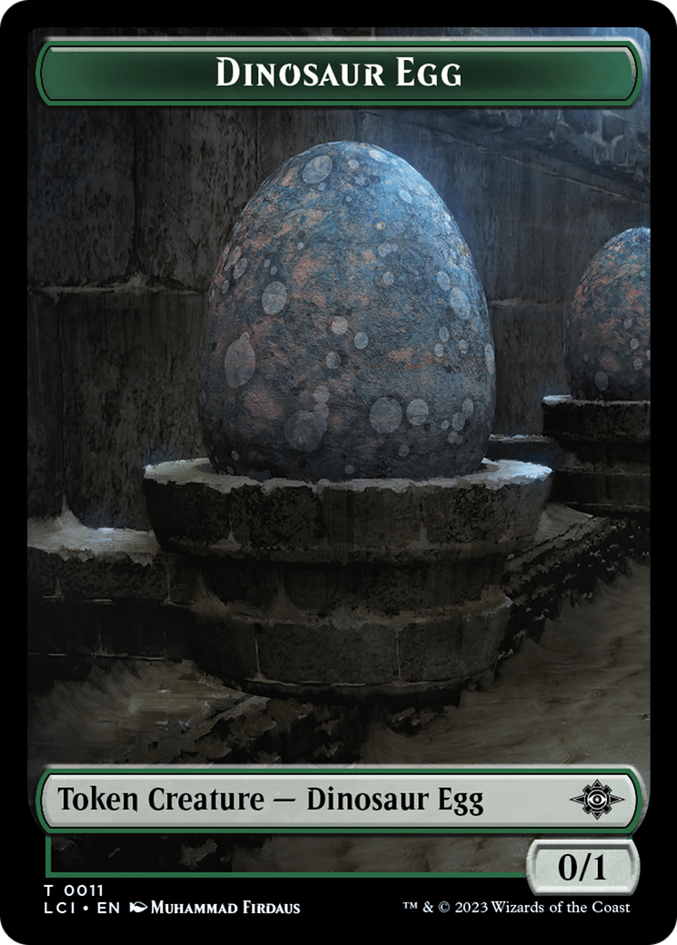 Dinosaur Egg // Dinosaur (0010) Double-Sided Token [The Lost Caverns of Ixalan Tokens] | Game Master's Emporium (The New GME)