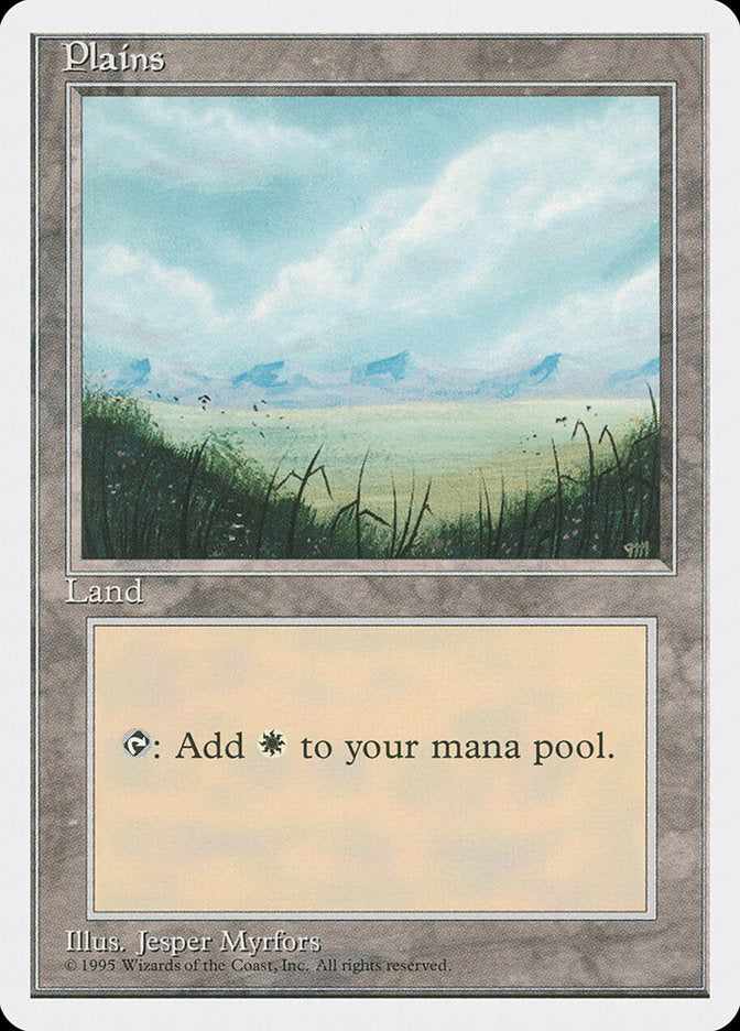 Plains (No Trees / Signature on Right) [Fourth Edition] | Game Master's Emporium (The New GME)