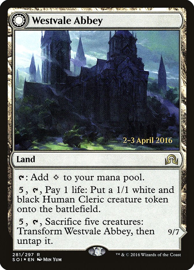 Westvale Abbey // Ormendahl, Profane Prince [Shadows over Innistrad Prerelease Promos] | Game Master's Emporium (The New GME)