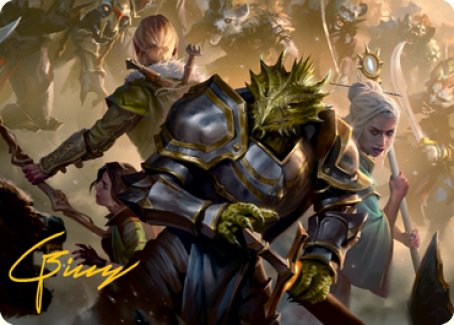 You Come to the Gnoll Camp Art Card (Gold-Stamped Signature) [Dungeons & Dragons: Adventures in the Forgotten Realms Art Series] | Game Master's Emporium (The New GME)