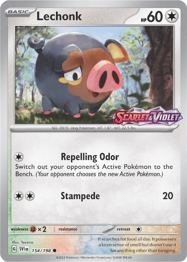 Lechonk (154/198) (Store Promo) [Scarlet & Violet: Black Star Promos] | Game Master's Emporium (The New GME)