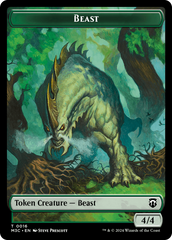Elephant (Ripple Foil) // Beast (0016) Double-Sided Token [Modern Horizons 3 Commander Tokens] | Game Master's Emporium (The New GME)