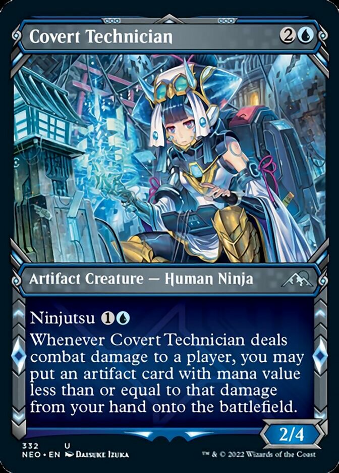 Covert Technician (Showcase Ninja) [Kamigawa: Neon Dynasty] | Game Master's Emporium (The New GME)