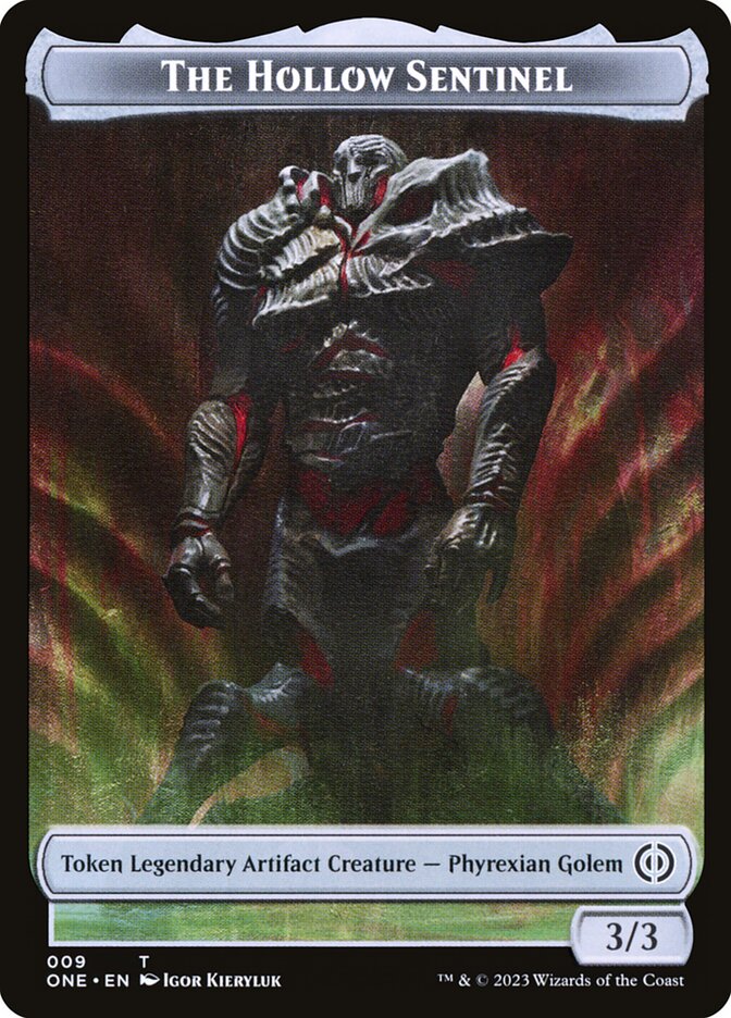Phyrexian Goblin // The Hollow Sentinel Double-Sided Token [Phyrexia: All Will Be One Tokens] | Game Master's Emporium (The New GME)