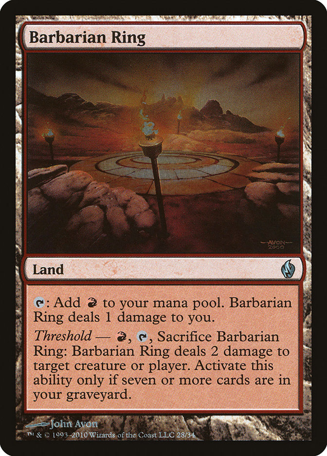 Barbarian Ring [Premium Deck Series: Fire and Lightning] | Game Master's Emporium (The New GME)