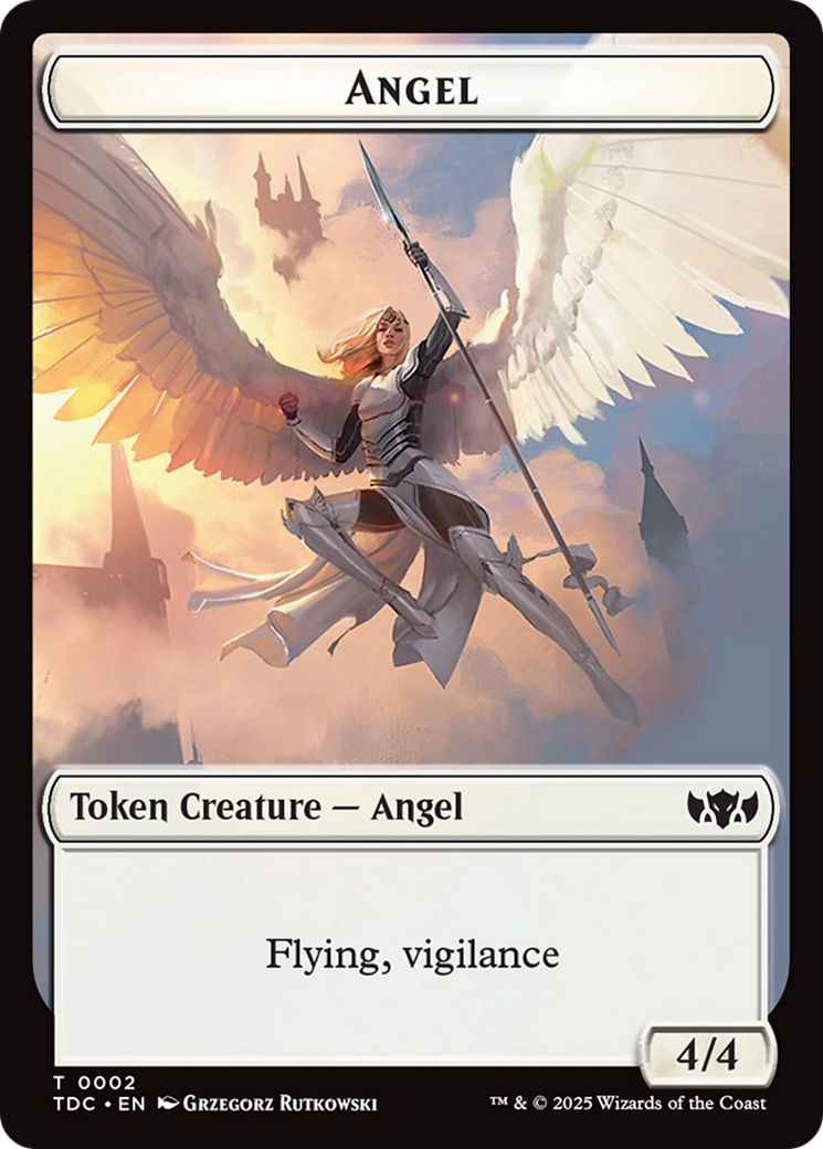 Angel // Spirit Double-Sided Token [Tarkir: Dragonstorm Commander Tokens] | Game Master's Emporium (The New GME)