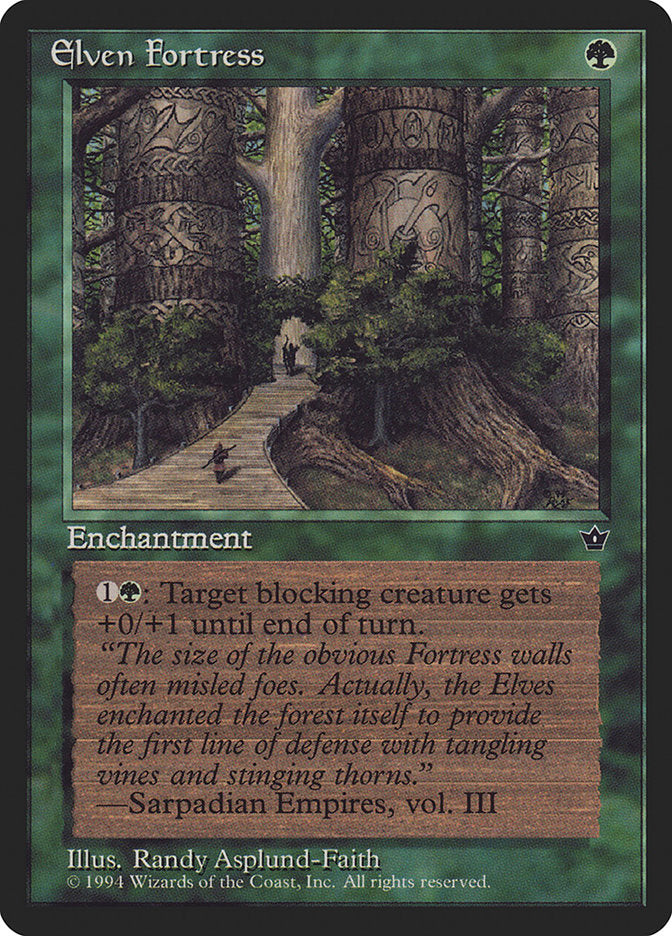 Elven Fortress (Randy Asplund-Faith) [Fallen Empires] | Game Master's Emporium (The New GME)
